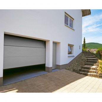 Секционные гаражные ворота с боковой дверью ALUTECH Prestige 2500×2250 мм